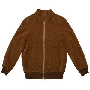 90 (Italy) 70s Vintage, Wool Ribbed, Hand Finished Suede